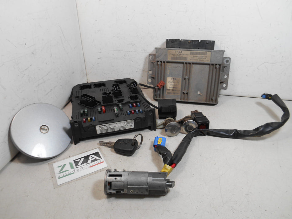 Kit Chiave ECU Peugeot 206 1.4 55kw KFW 2002 9646988680 9644625680-00