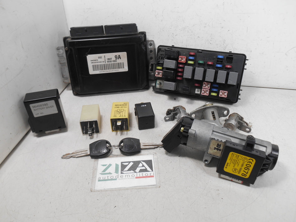 Kit Chiave ECU Chevrolet Matiz 800 38kw 52cv A08S3 2008 96801800 96857532