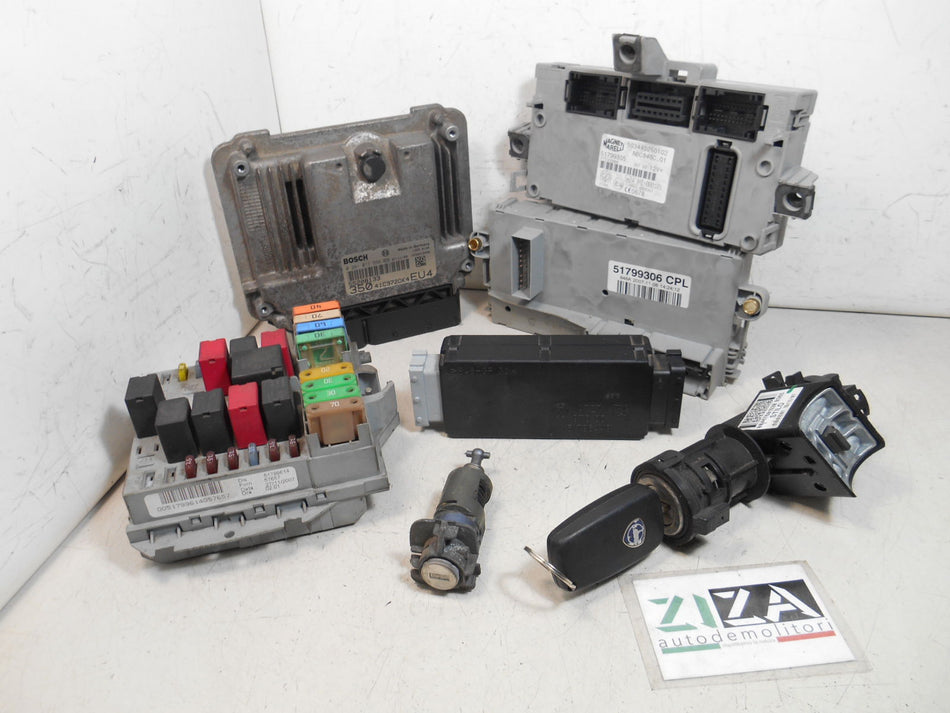 Kit Chiave ECU Lancia Musa II 1.9 Mjet 74kw 188B2000 2008 55201425 0281011556