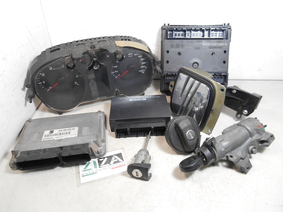 Kit Chiave ECU Seat Ibiza 6L 1.2 47kw 64cv BME 2006 03E906033AA 5WP44225-02