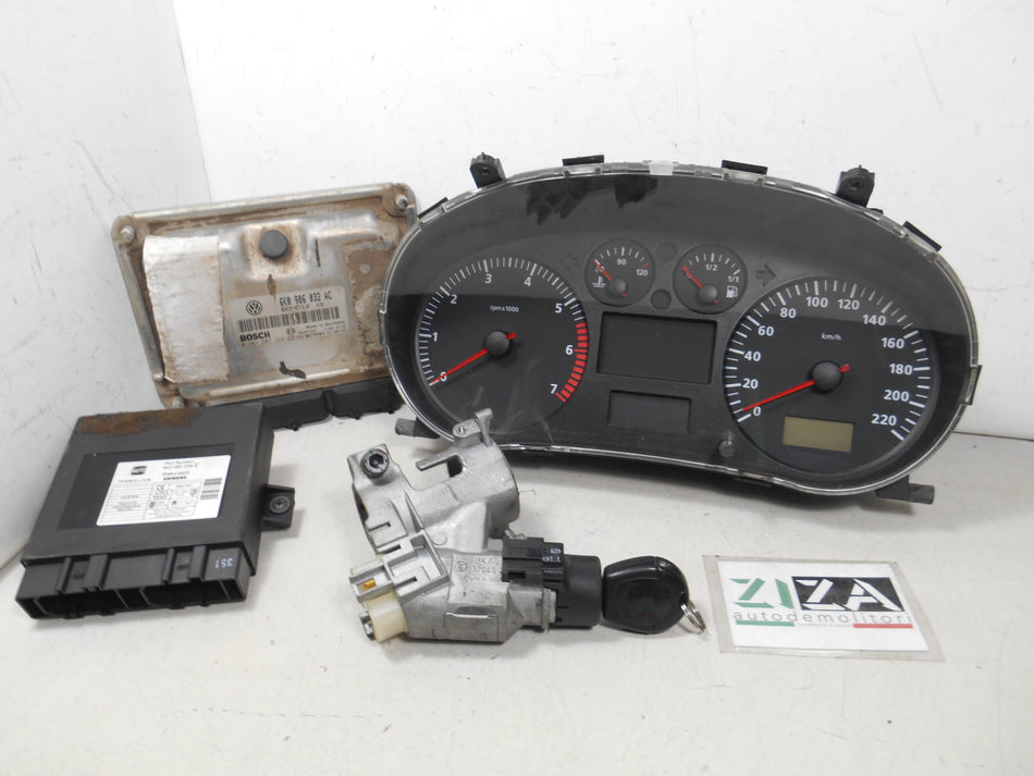 Kit Chiave ECU Seat Ibiza 6K 1.4 60cv AUD 2001 6K0906032AC 6K0962258E