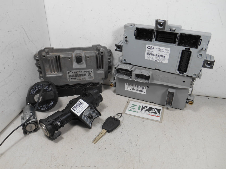 Kit Chiave ECU Fiat Bravo 198 1.4 90cv 192B2000 2012 51875845 0261201757