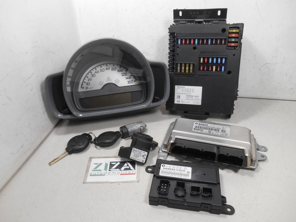 Kit Chiave ECU Smart ForTwo W451 1.0 52kw 71cv 3B21 2009 A1321502379 A4515401250