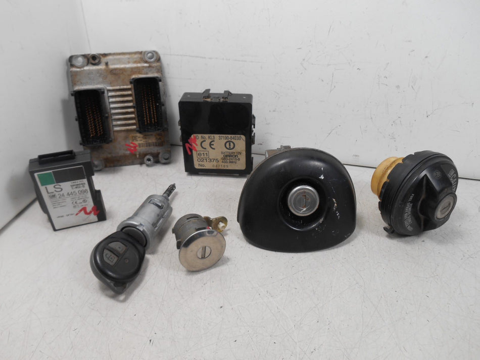 Kit Chiave ECU Opel Agila A 1.0 60cv Z10XEP 2002 0261207961 55350549 24445098