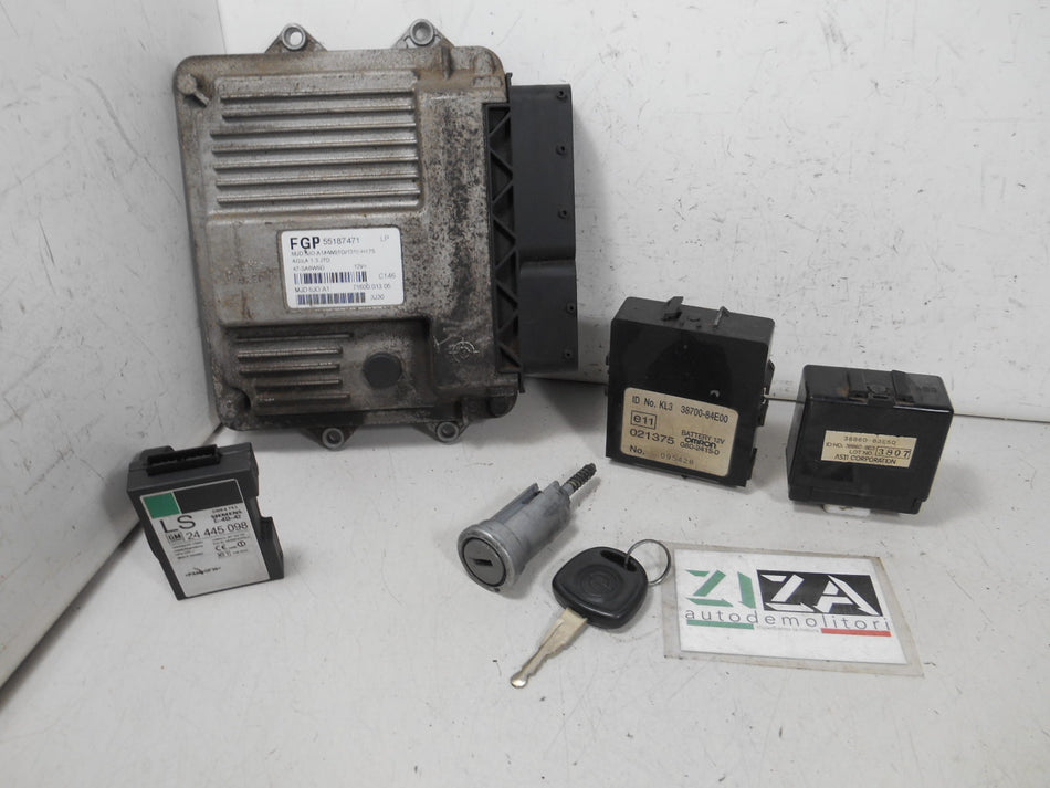 Kit Chiave ECU Opel Agila A 1.3 CDTI 51kw 69cv Z13DT 2004 55187471 24445098