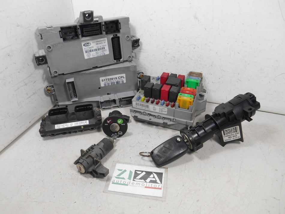 Kit Chiave ECU Lancia Ypsilon 843 1.2 44kw 60cv 188A4000 2006 51782652 IAW5AFN8