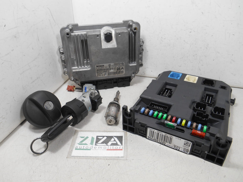 Kit Chiave ECU Citroen C3 I Res 1.4 HDI 50kw 8HZ 2009 9664843480 9664983280