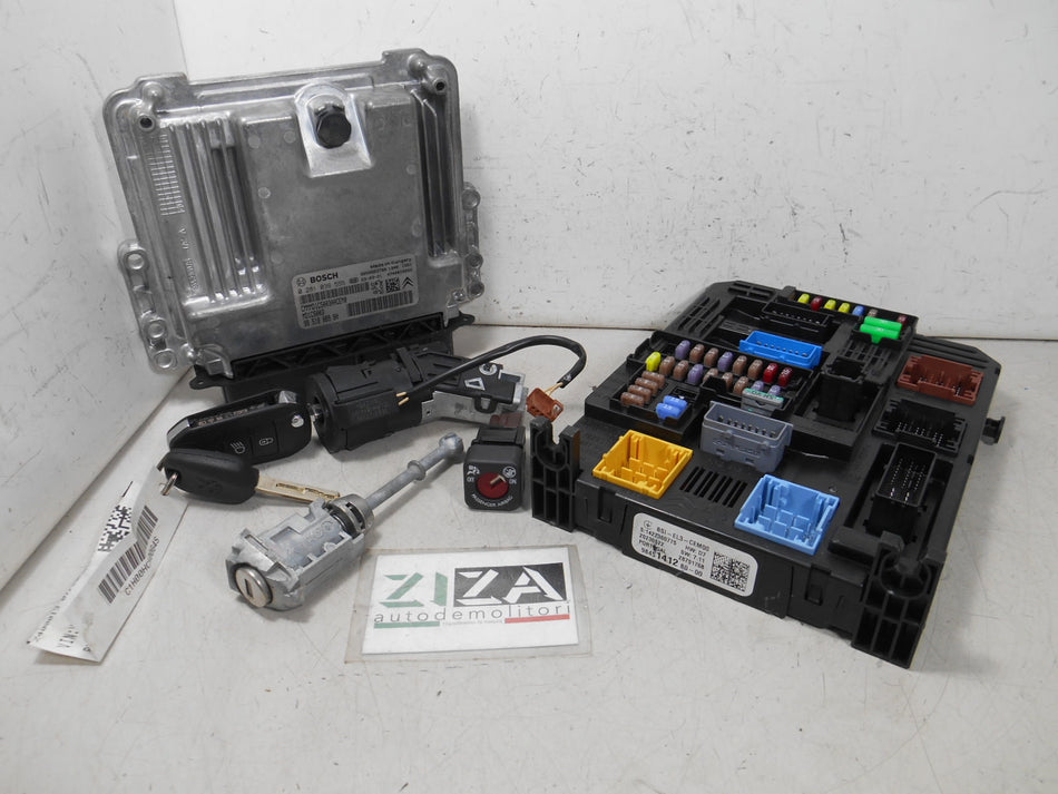 Kit Chiave ECU Peugeot 208 II 1.5 BlueHDI 75kw YH01 2022 9851888980 0281039555