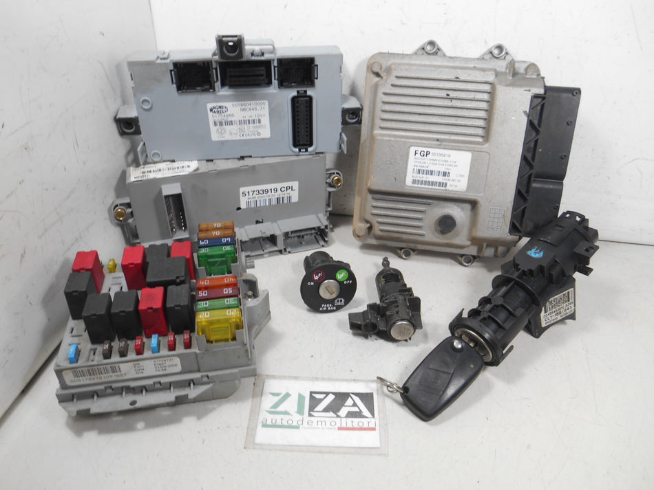Kit Chiave ECU Lancia Ypsilon 843 1.3 Mjet 51kw 70cv 188A9000 2006 55195819