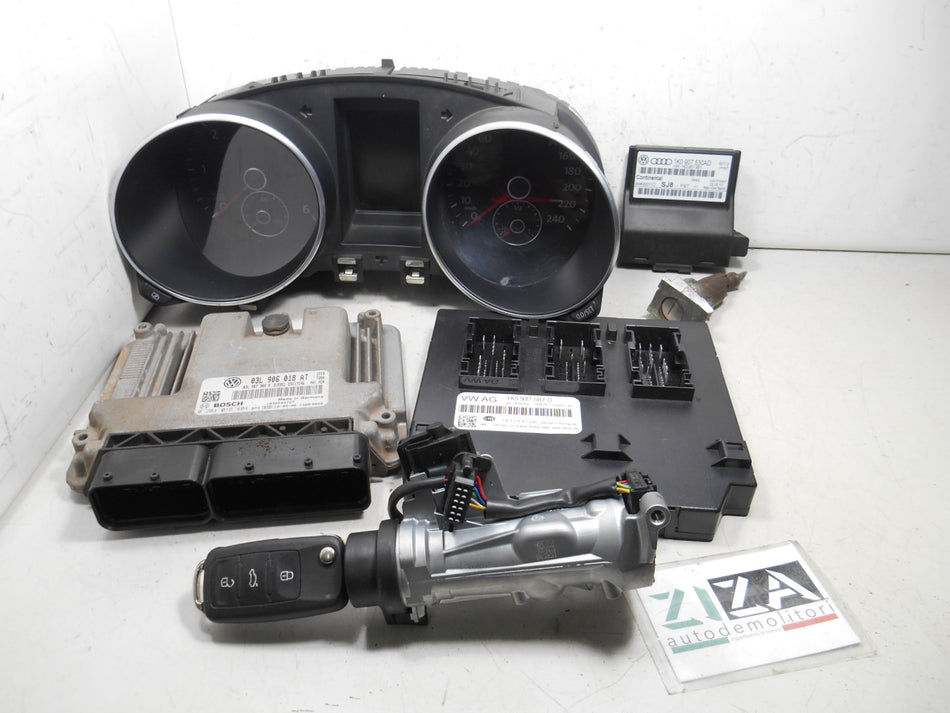 Kit Chiave ECU VW Golf VI SW 2.0 TDI 140cv CFF 2010 03L906018AT 0281016404