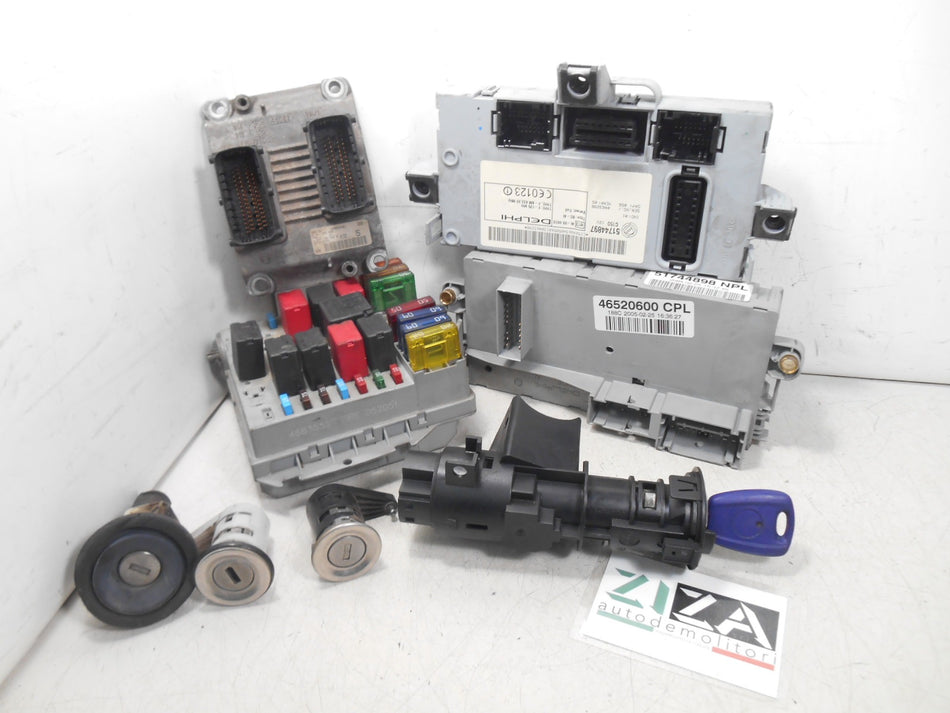 Kit Chiave ECU Fiat Punto 1.2 16V 80cv 188A5000 2005 0261208029 55188598