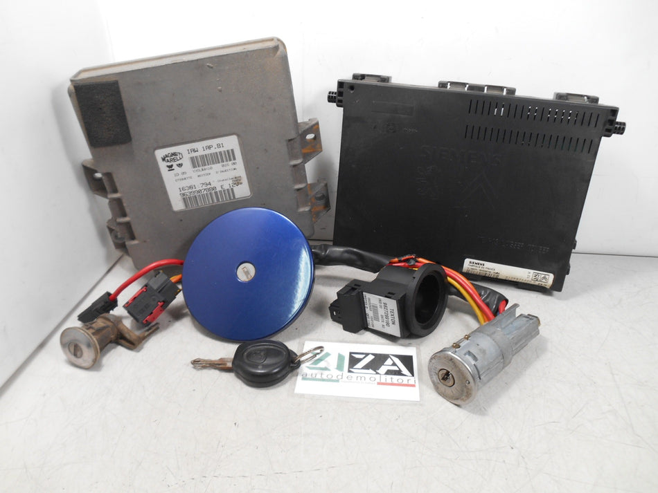 Kit Chiave ECU Peugeot 206 1.4 55kw 75cv KFX 2000 9639907880 9626460880