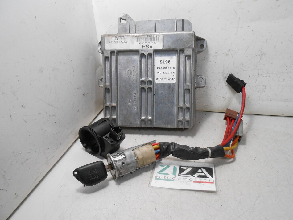 Kit Chiave ECU Peugeot 306 1.4 55kw 75cv KFX 2000 9632520280 9625402980