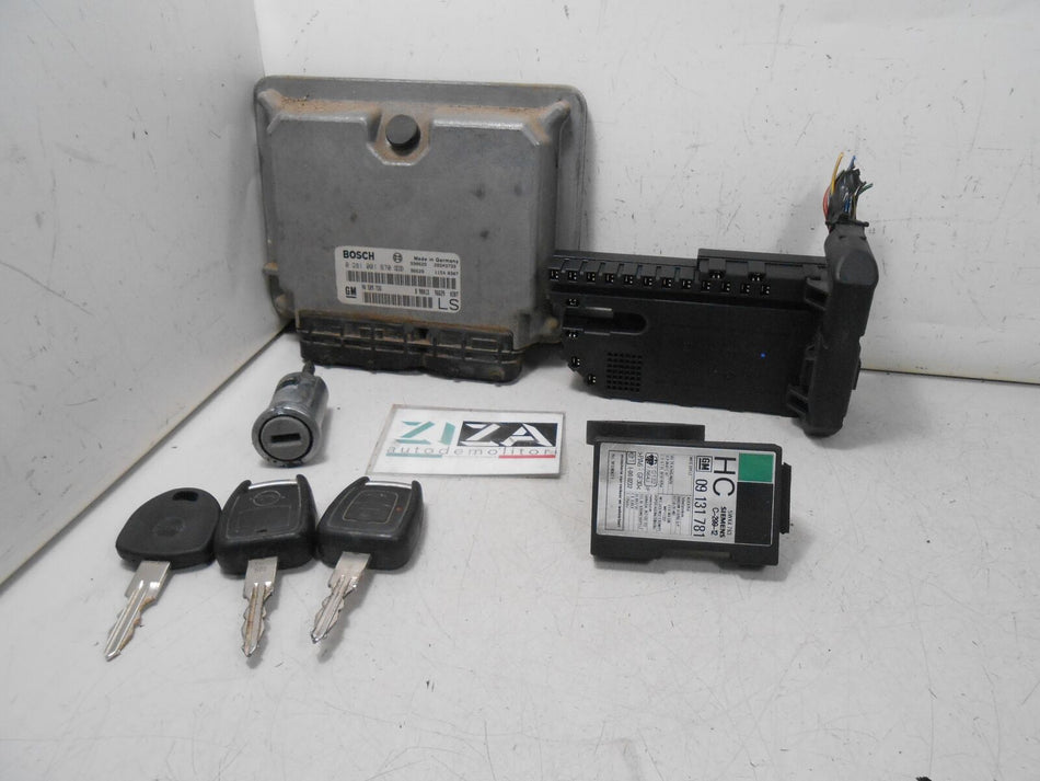 Kit Chiave ECU Opel Astra G 1.7 50kw 68cv X17DTL 1999 0281001670 90589739