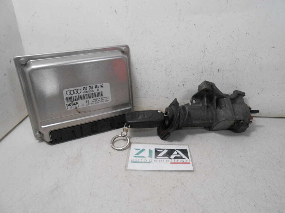 Kit Chiave ECU Audi A6 C5 2.5 110kw AKN 1999 4B0907401AA 0281010154