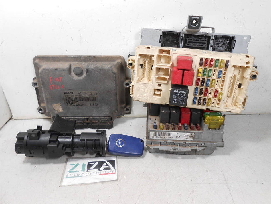 Kit Chiave ECU Fiat Stilo 1.9 JTD 85kw 116cv 192A1000 2002 0281010337 73501237