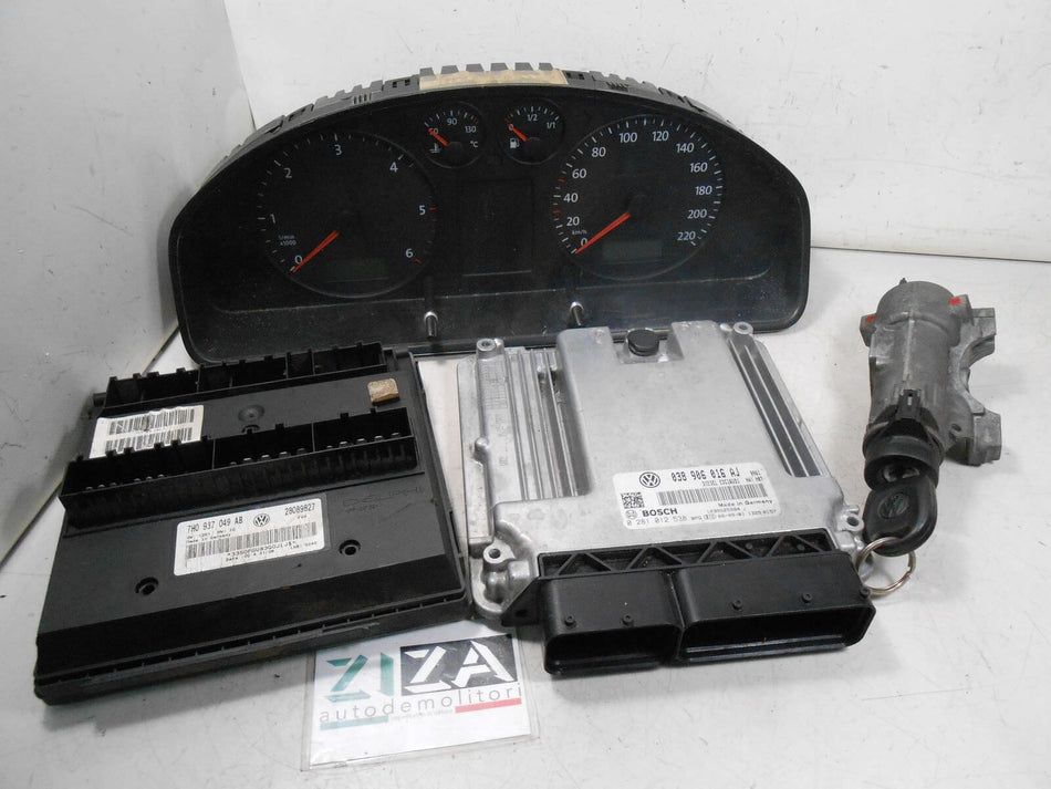 Kit Chiave ECU VW Transporter T5 1.9 75kw BRS 2010 038906016AJ 0281012538