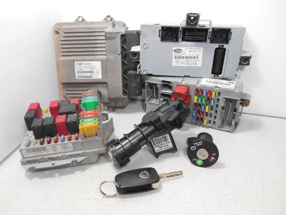 Kit Chiave ECU Lancia Ypsilon 843 1.3 Mjet 51kw 70cv 188A9000 2007 55195819
