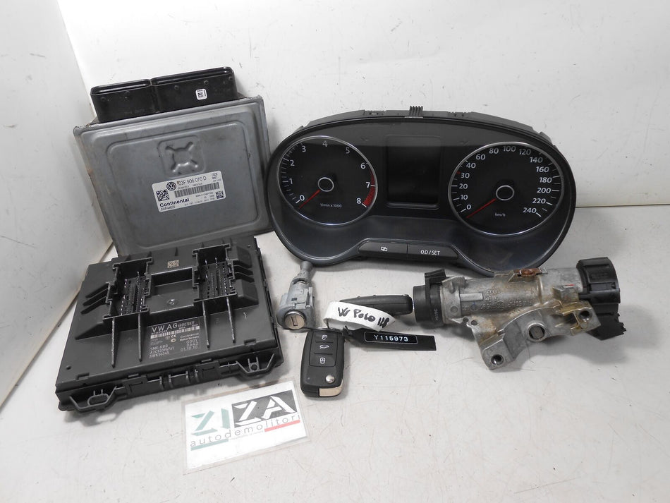 Kit Chiave ECU VW Polo 6R 1.2 TSI 77kw 105cv CBZ 2011 03F906070D