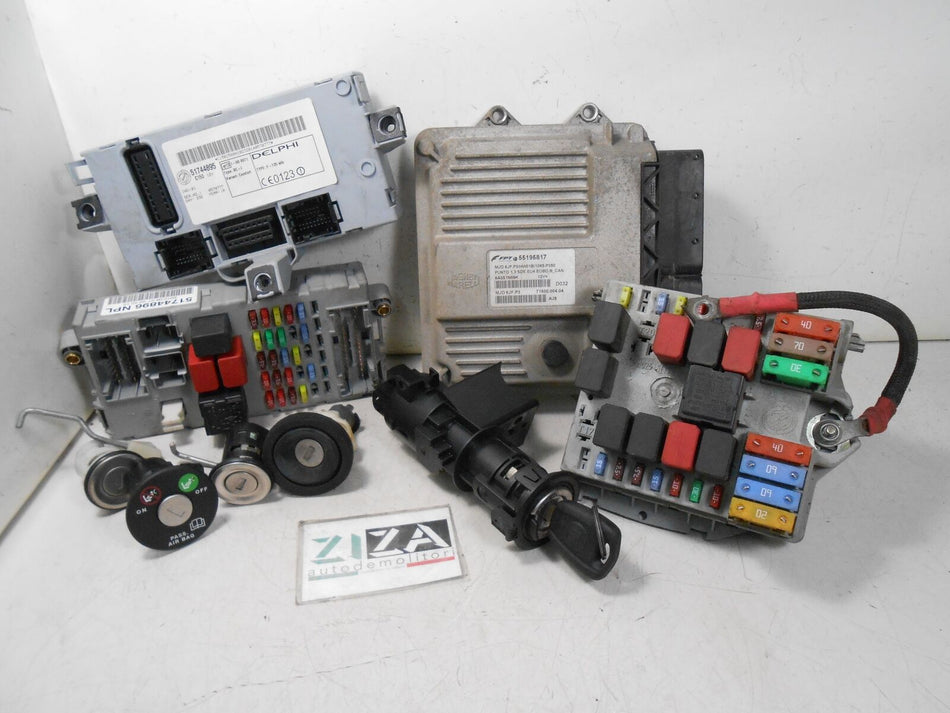 Kit Chiave ECU Fiat Punto 188 1.3 Mjet 51kw 70cv 188A9000 2010 55195817