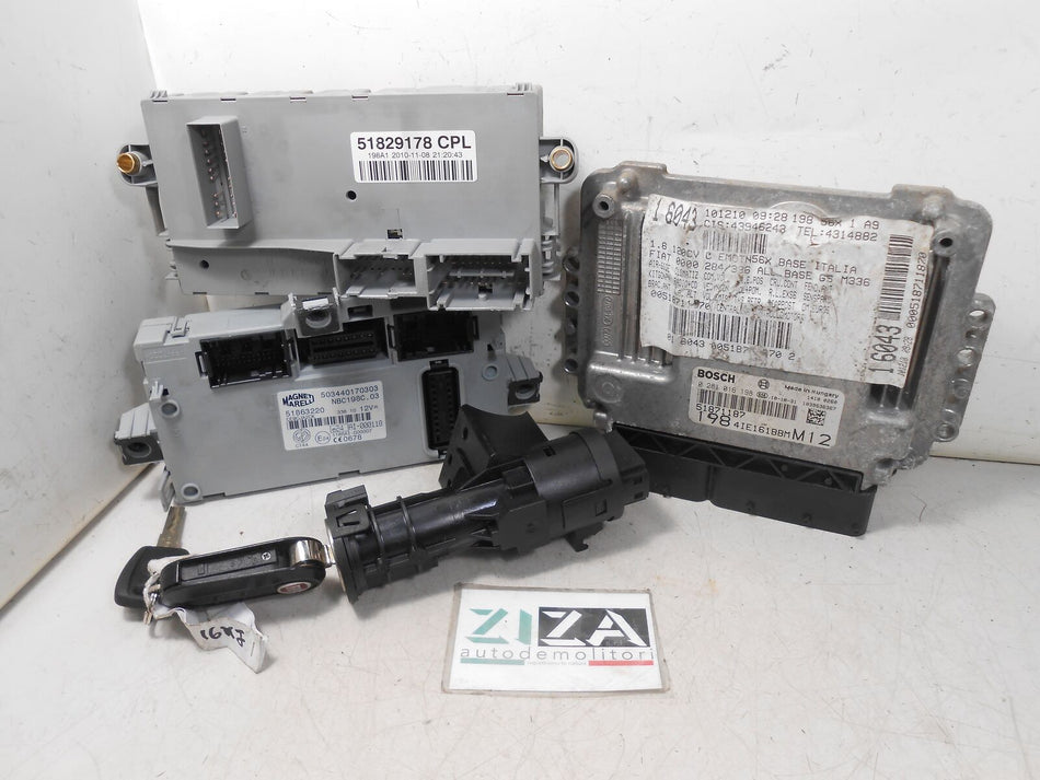 Kit Chiave ECU Fiat Bravo 198 1.6 16V 88kw 120cv 198A2000 2011 51871187
