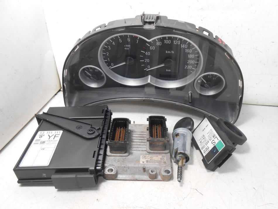 Kit Chiave ECU Opel Corsa C 1.2 55kw Z12XE 2003 0261207962 13117946CD