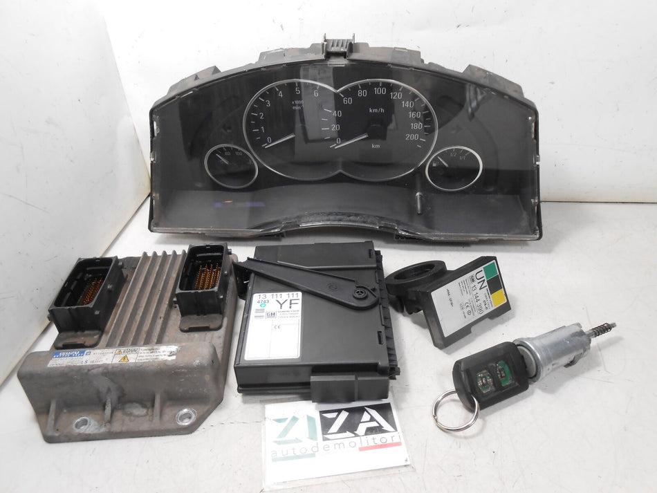 Kit Chiave ECU Opel Meriva A 1.7 CDTI 74kw 101cv Z17DTH 2005 112500-0164