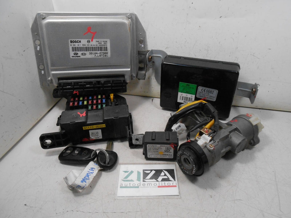 Kit Chiave ECU Hyundai Tucson 2.0 112cv 4x4 2005 0281011694 95400-2E210