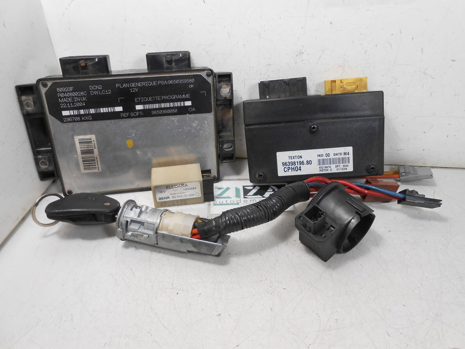 Kit Chiave ECU Citroen Jumpy 1.9 51kw WJT 2005 9650359580