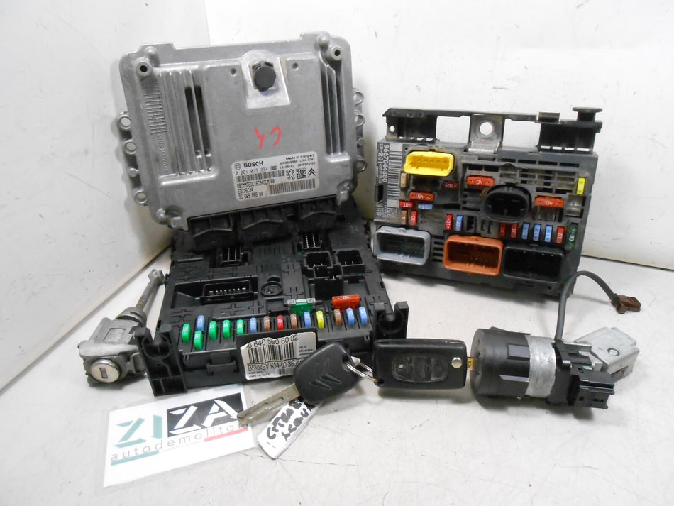 Kit Chiave ECU Citroen C4 Picasso 1.6 80kw 110cv 9HZ 2010 0281013334