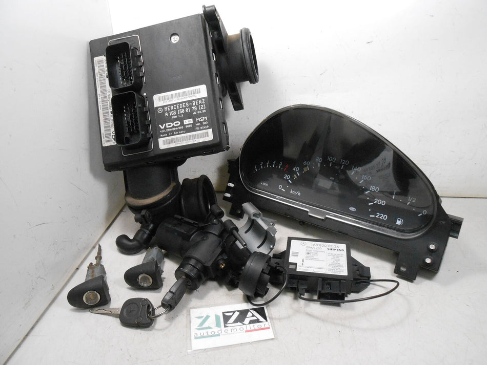 Kit Chiave ECU Mercedes W168 A140 1.4 60kW 168940 2001 A1661500179