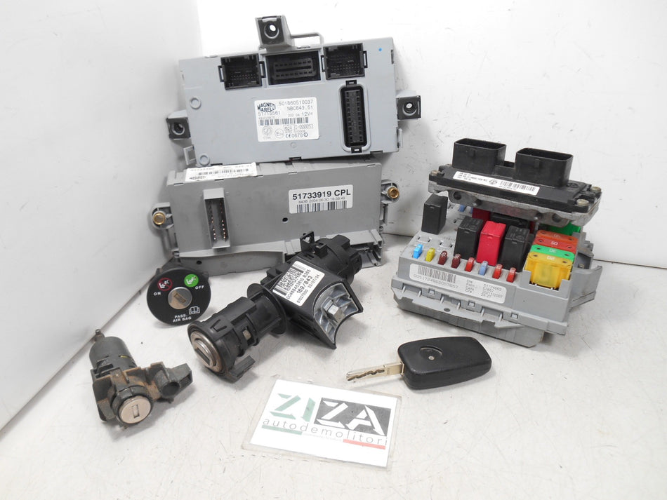 Kit Chiave ECU Lancia Ypsilon 843 1.2 44kw 60cv 188A4000 2004 55193442
