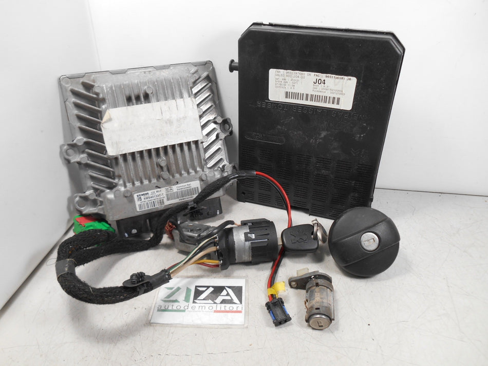 Kit Chiave ECU Peugeot 307 2.0 HDI 66kw 90cv RHY 2003 5WS40133C-T 9653059580