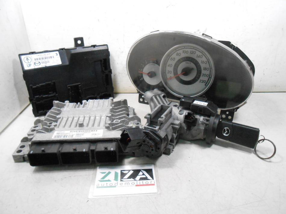 Kit Chiave ECU Mazda 2 DE 1.4 8V 50kw 68cv F6JC 2008 8V21-12A650-CC 5WS40585C-T