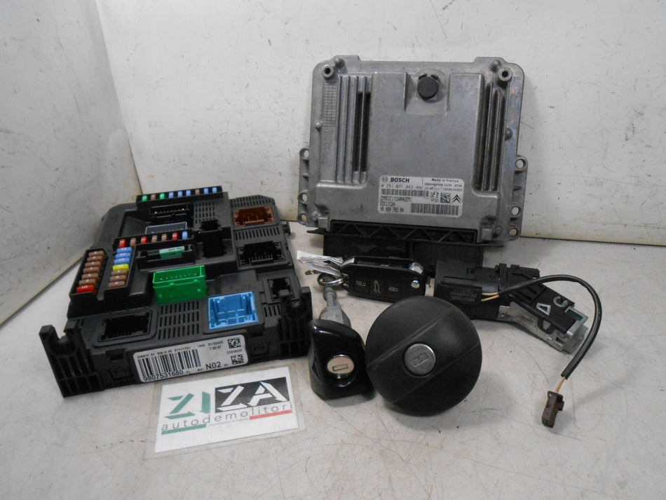 Kit Chiave ECU Citroen C4 Cactus 1.6 BlueHDI 73kw 99cv BH02 2015 9809478580