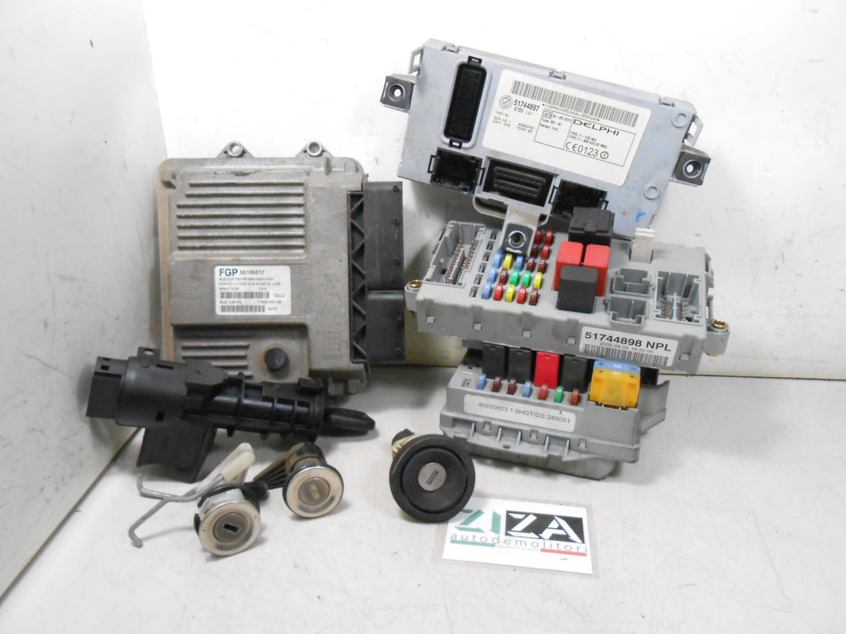Kit Chiave ECU Fiat Punto 188 1.3 Mjet 51kw 70cv 188A9000 2004 55195817