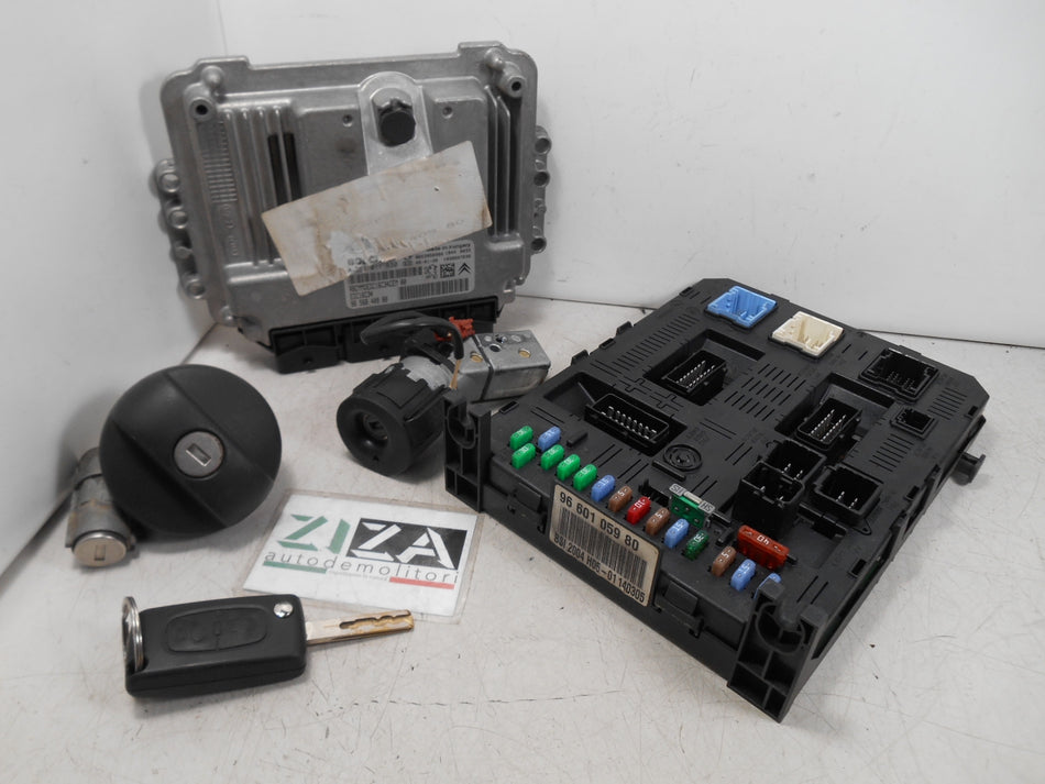 Kit Chiave ECU Peugeot 307 1.6 HDI 80kw 9HZ 2006 9656840980 0281011630
