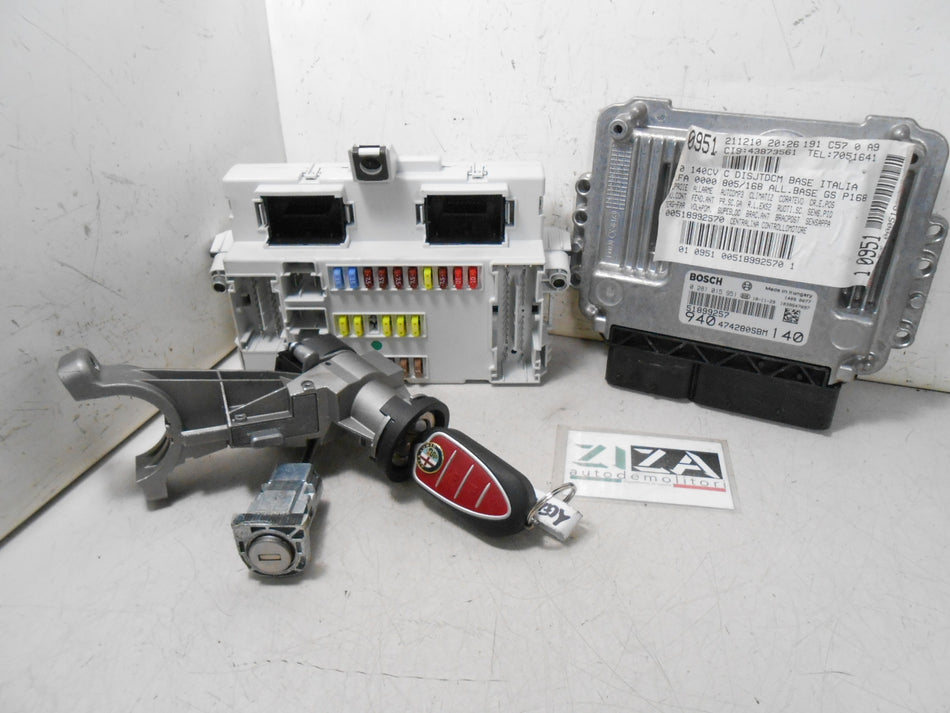 Kit Chiave ECU Alfa Giulietta 2.0 JTDm 140cv 940A5000 2011 51899257 50520759