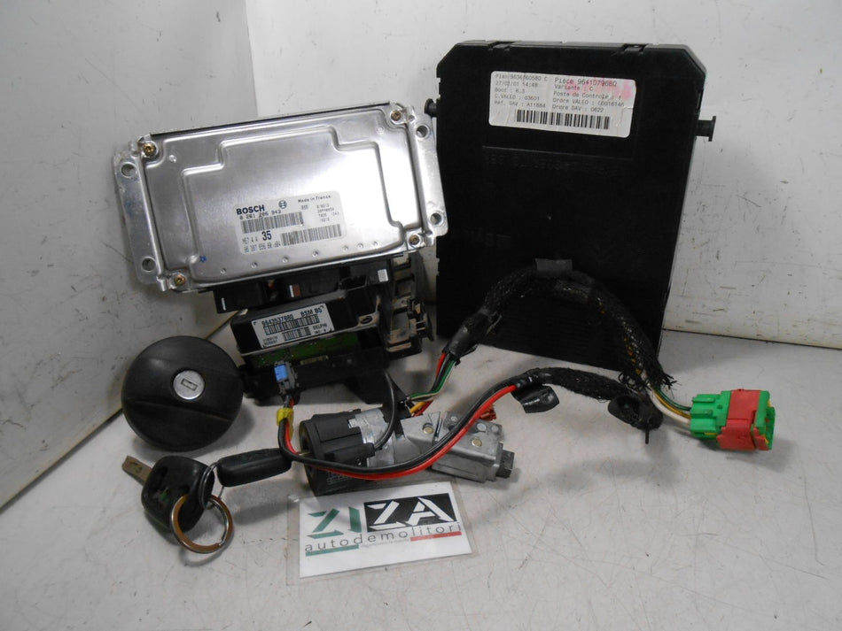 Kit Chiave ECU Peugeot 307 1.6 Ben 80kw NFU 2001 9638765680