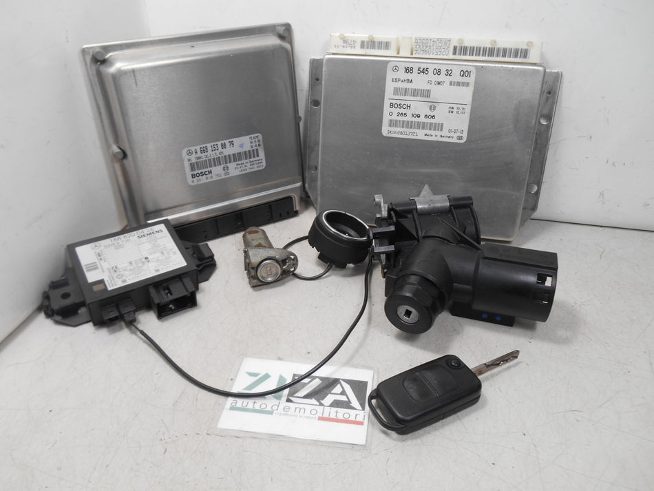 Kit Chiave ECU Mercedes W168 1.7 70kw 95cv 668942 2001 A6681530079