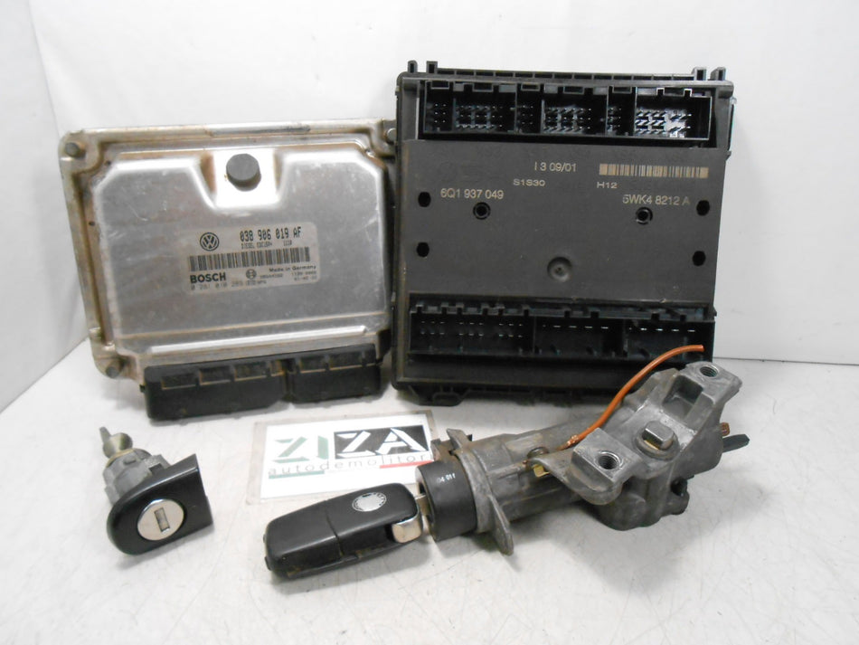 Kit Chiave ECU Skoda Fabia 6Y 1.9 74kw ATD 2001 038906019AF