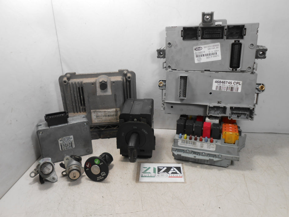 Kit Chiave ECU Fiat Croma 1.9 Mjet 120cv 939A1000 2007 0281012961 51804784