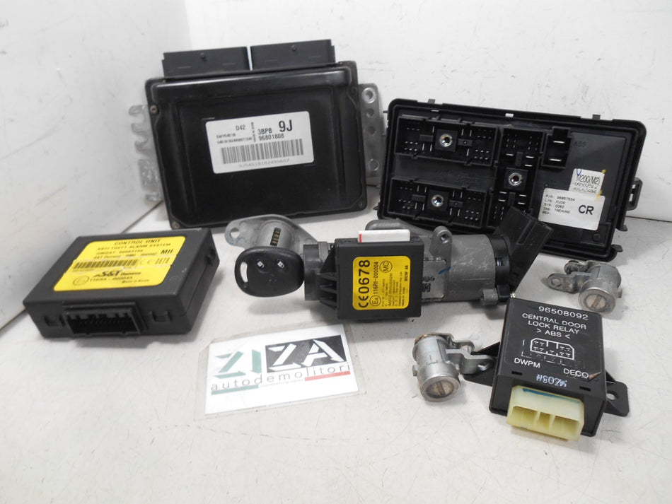 Kit Chiave ECU Chevrolet Matiz 1.0 B/GPL 66cv B10S1 2009 96801808 5WY5451A