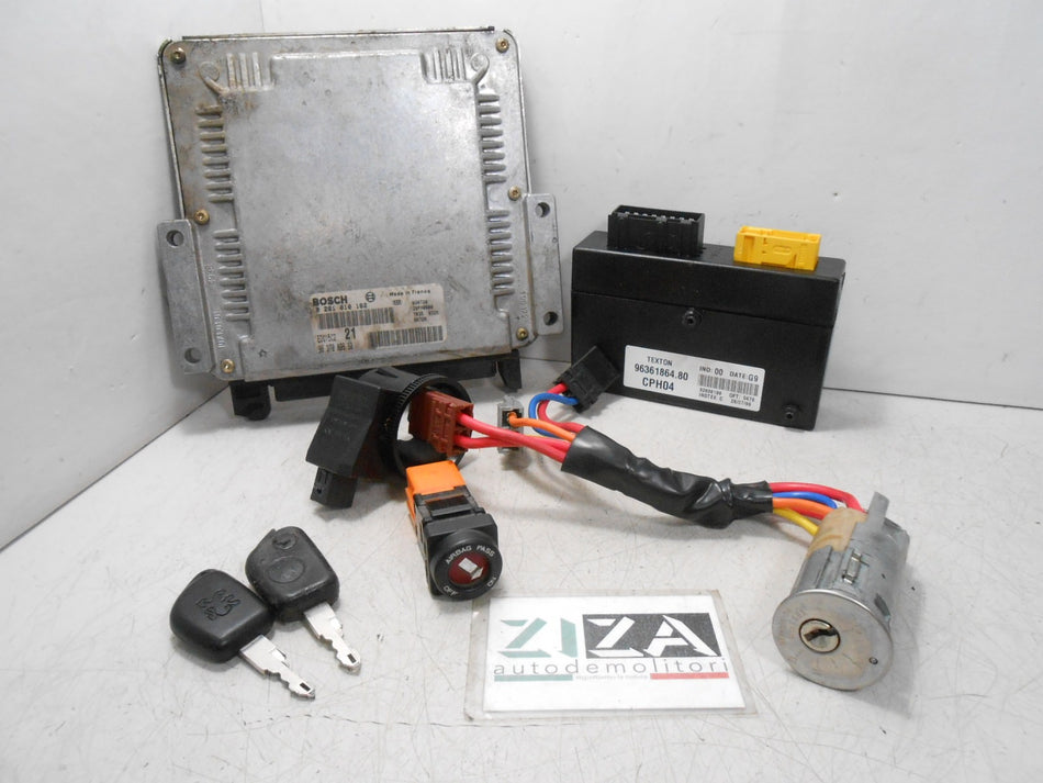 Kit Chiave ECU Peugeot 306 2.0 HDI 90cv RHY 1999 9637089680 9636186480