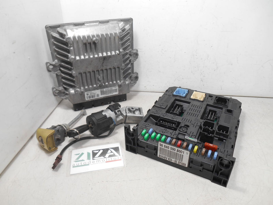 Kit Chiave ECU Citroen C4 Picasso 2.0 136cv RHJ 2009 5WS40690B-T 9666095880 Cambio Automatico