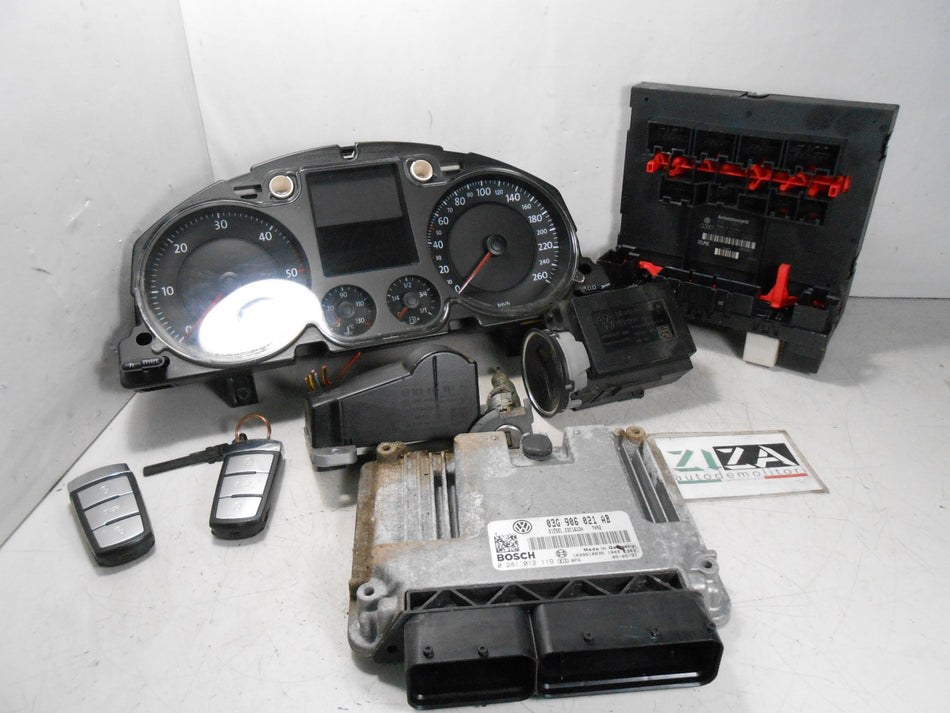 Kit Chiave ECU VW Passat 3C 2.0 TDI 140cv BMP 2006 03G906021AB 0281012119