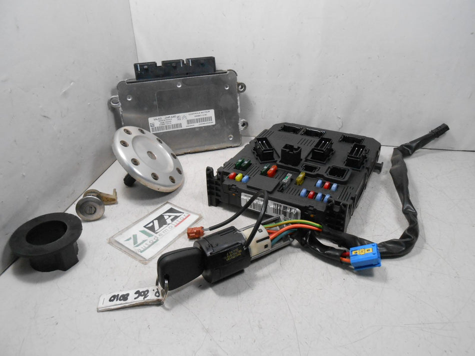 Kit Chiave ECU Peugeot 206+ 1.1 44kw 60cv HFV 2010 9667112180 9657999780
