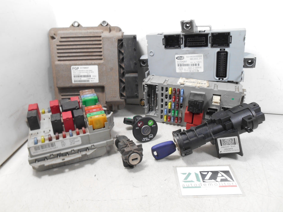 Kit Chiave ECU Fiat Idea 1.3 Mjet 51kw 69cv 188A9000 2005 51768657