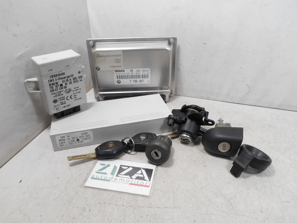 Kit Chiave ECU BMW E46 318D Rest. 2.0 85kw 204D1 2002 0281010205 7786887