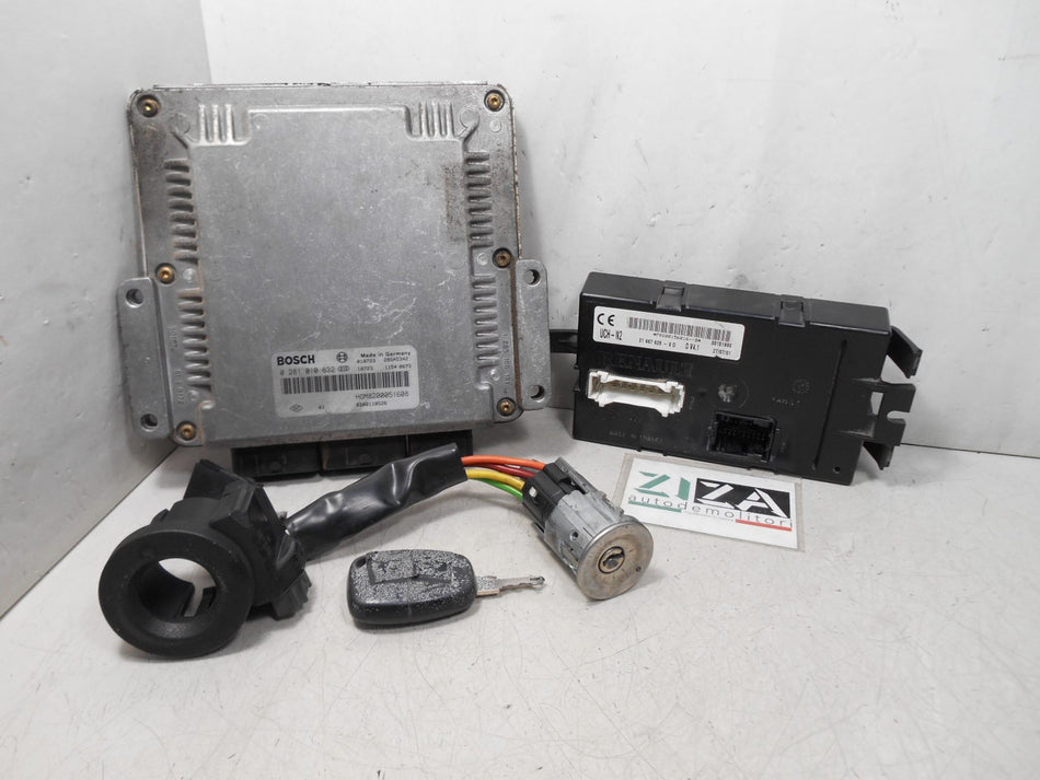Kit Chiave ECU Opel Vivaro 1.9 DTI 74kw 100cv F9QU7 2003 0281010632 8200051608